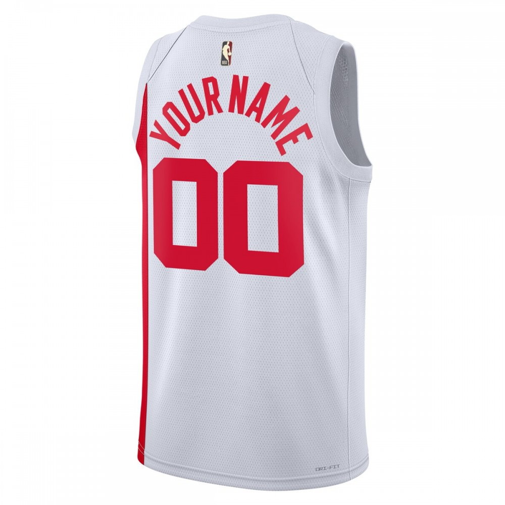 Brooklyn Nets Unisex 2022/23 Custom Swingman Jersey Classic Edition White - back view