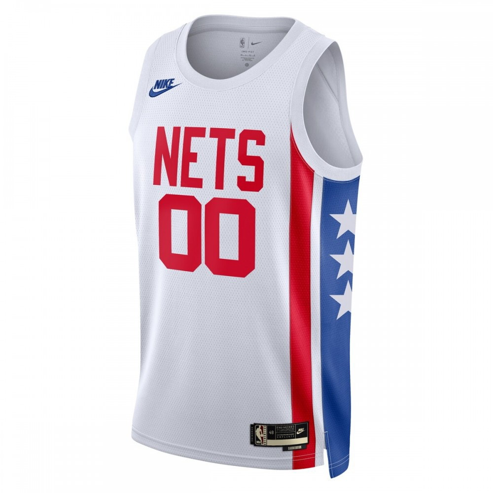 Brooklyn Nets Unisex 2022/23 Custom Swingman Jersey Classic Edition White - second front view