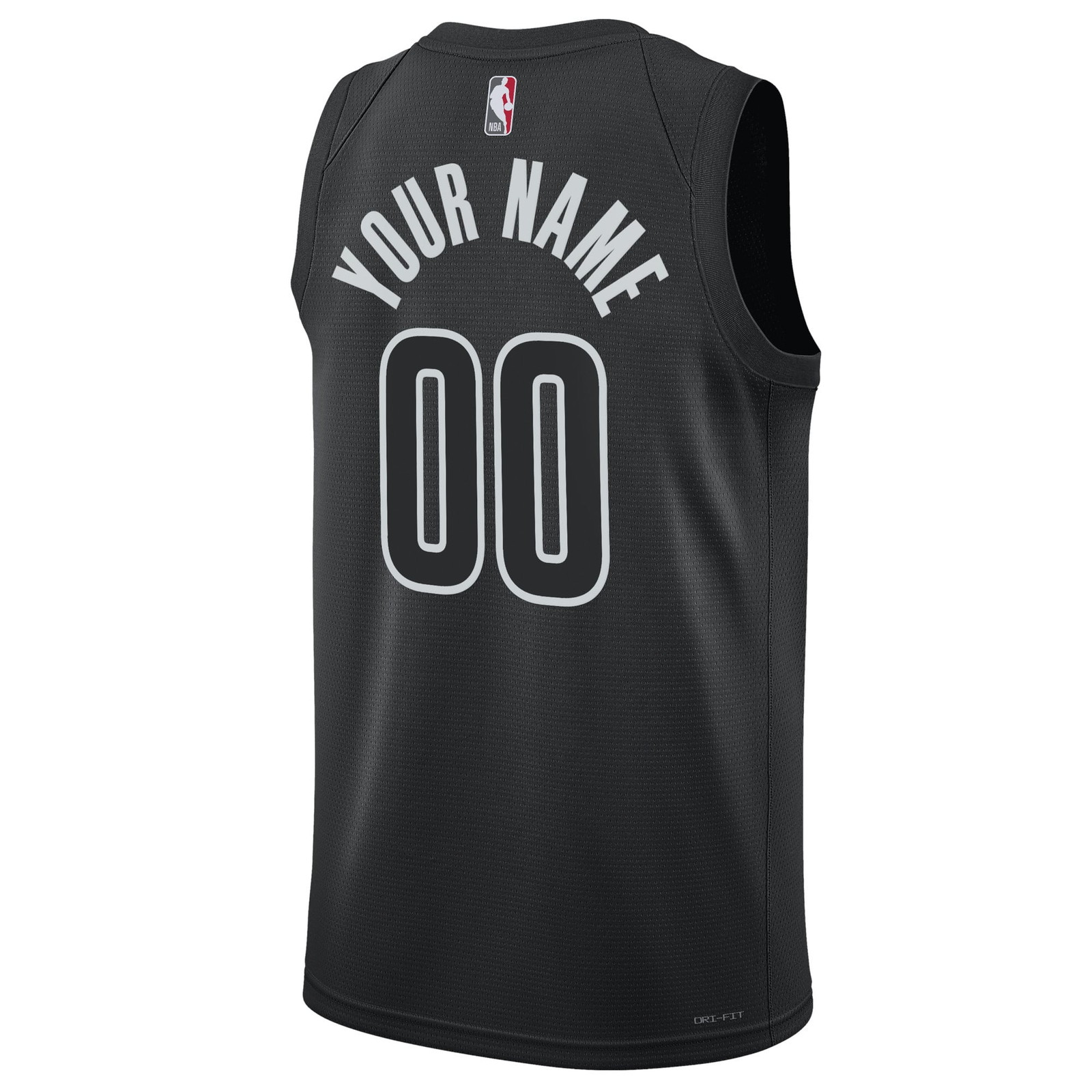 Brooklyn Nets Unisex 2022/23 Swingman Custom Jersey Statement Edition Black - back view