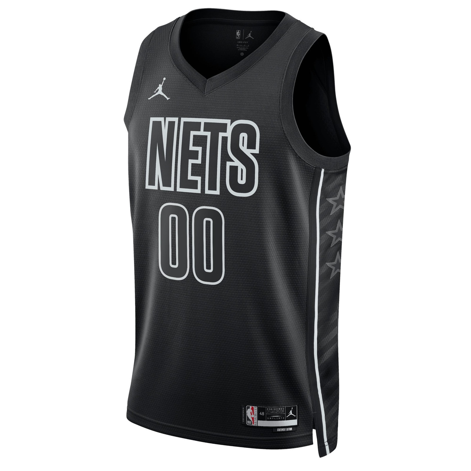 Brooklyn Nets Unisex 2022/23 Swingman Custom Jersey Statement Edition Black - front view
