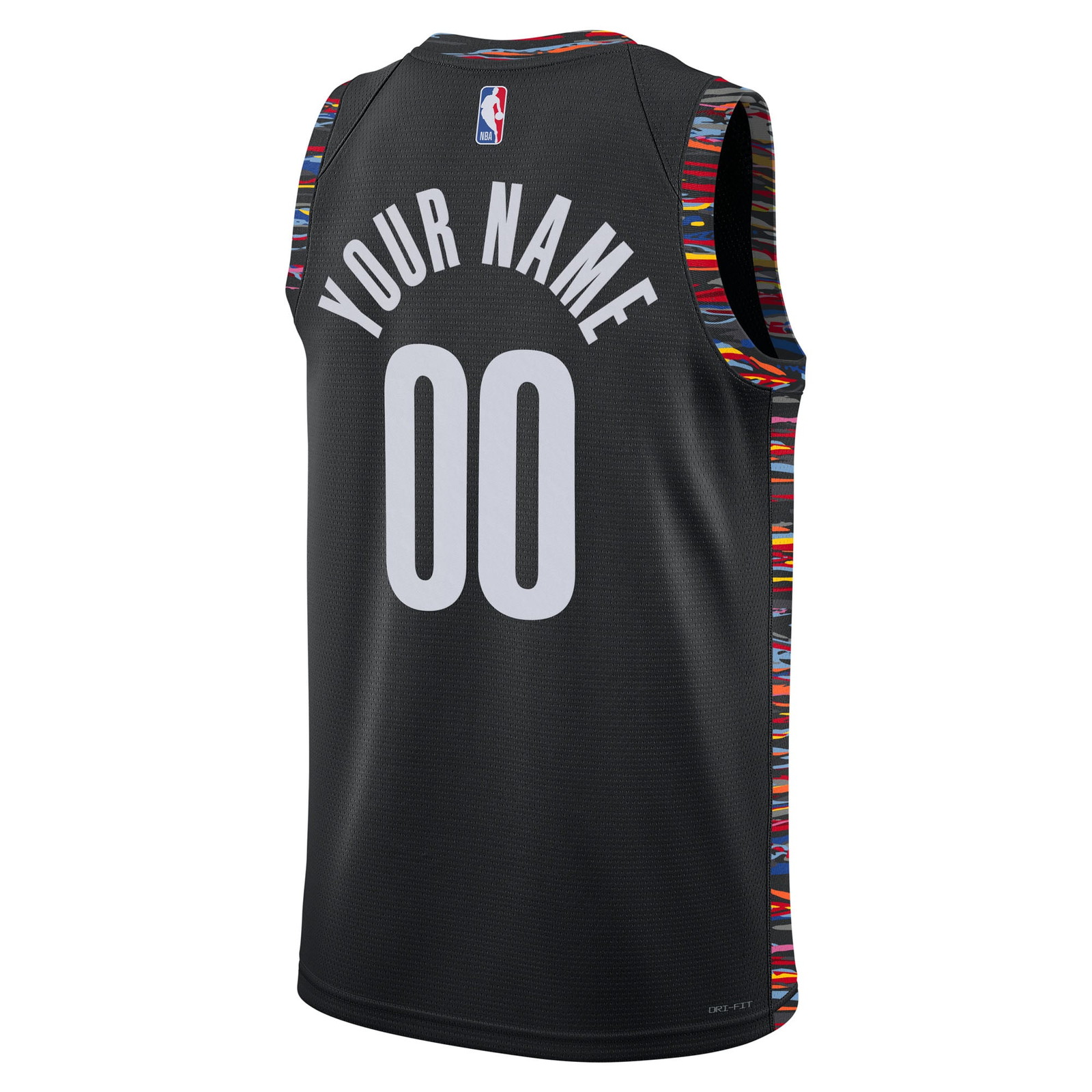 Brooklyn Nets Unisex 2025/26 City Edition Swingman Custom Jersey Black - back view