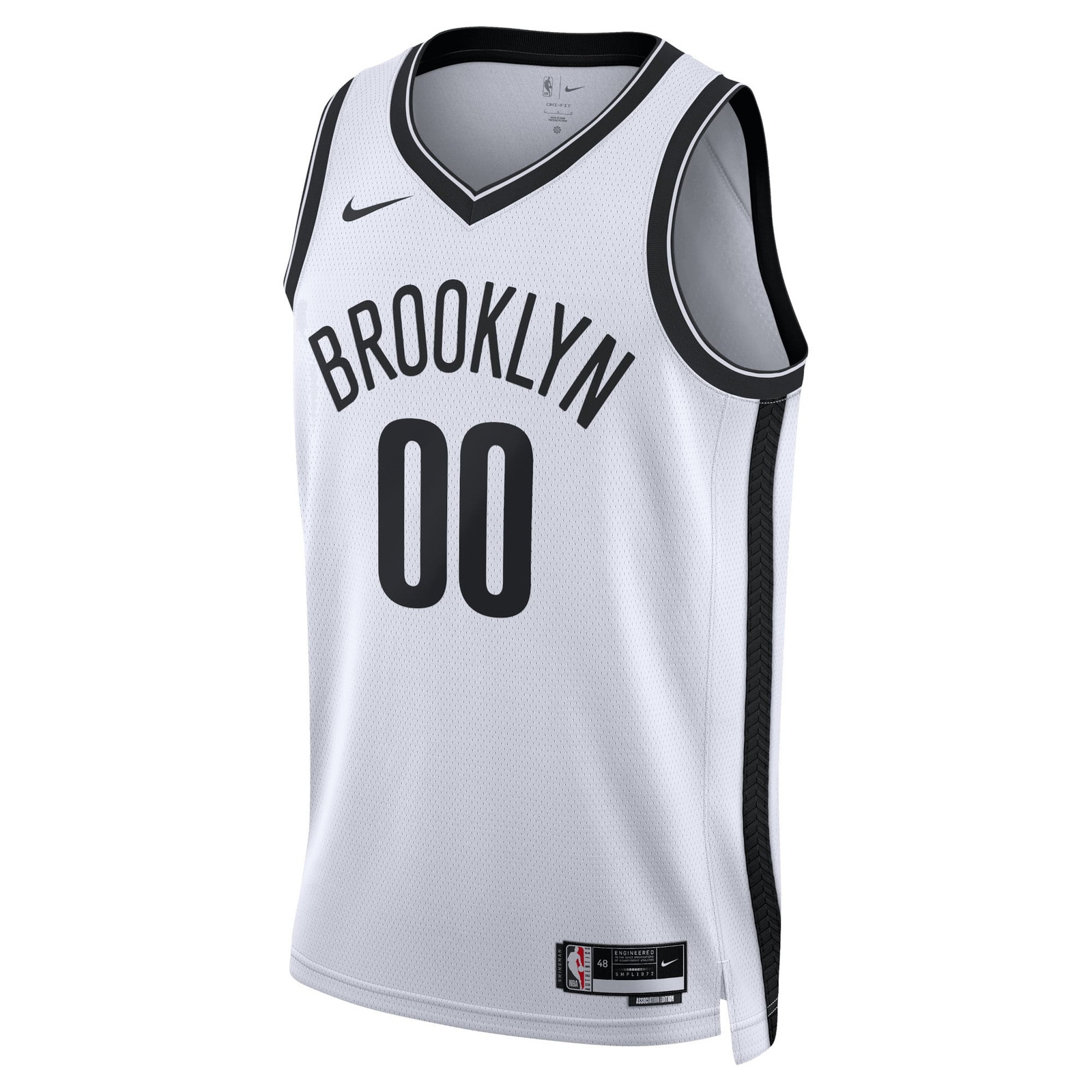 Brooklyn Nets Unisex Swingman Custom Jersey White Association Edition - front view