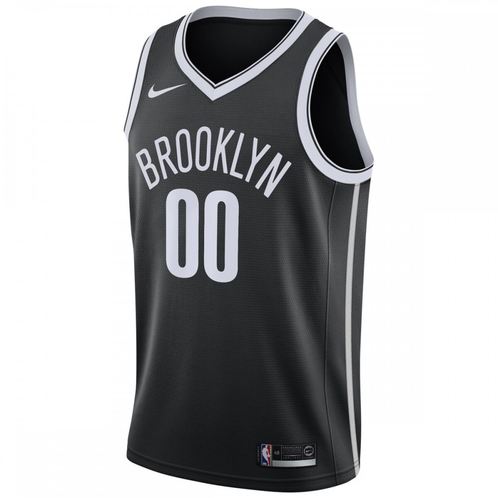 Brooklyn Nets Youth Swingman Custom Jersey Black Icon Edition - second front view