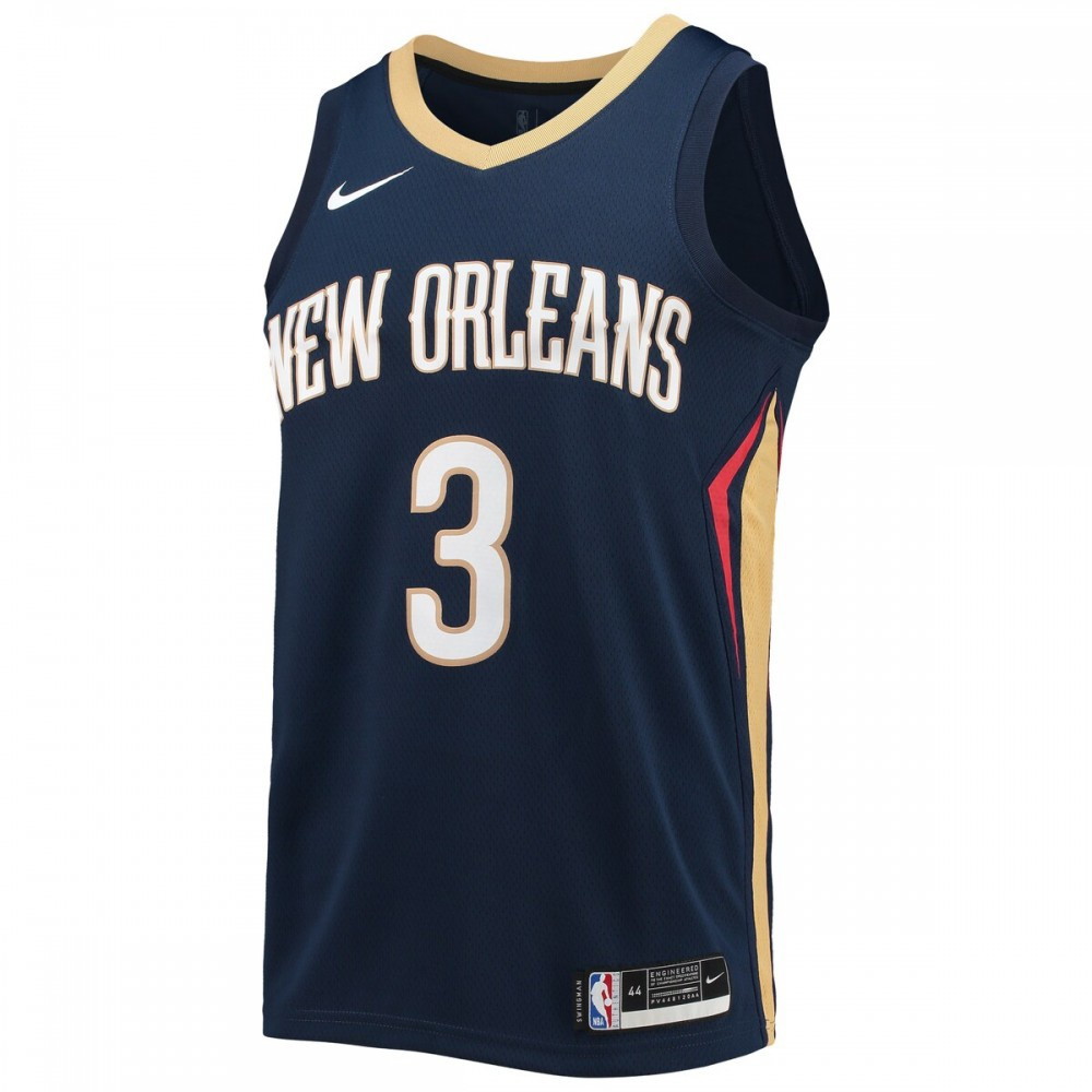 C.J. McCollum New Orleans Pelicans 2021/22 Swingman Jersey Icon Edition Navy - second front view