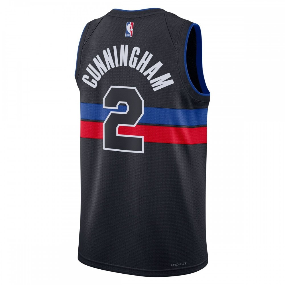 Cade Cunningham Detroit Pistons 2022/23 Statement Edition Swingman Jersey Black - back view