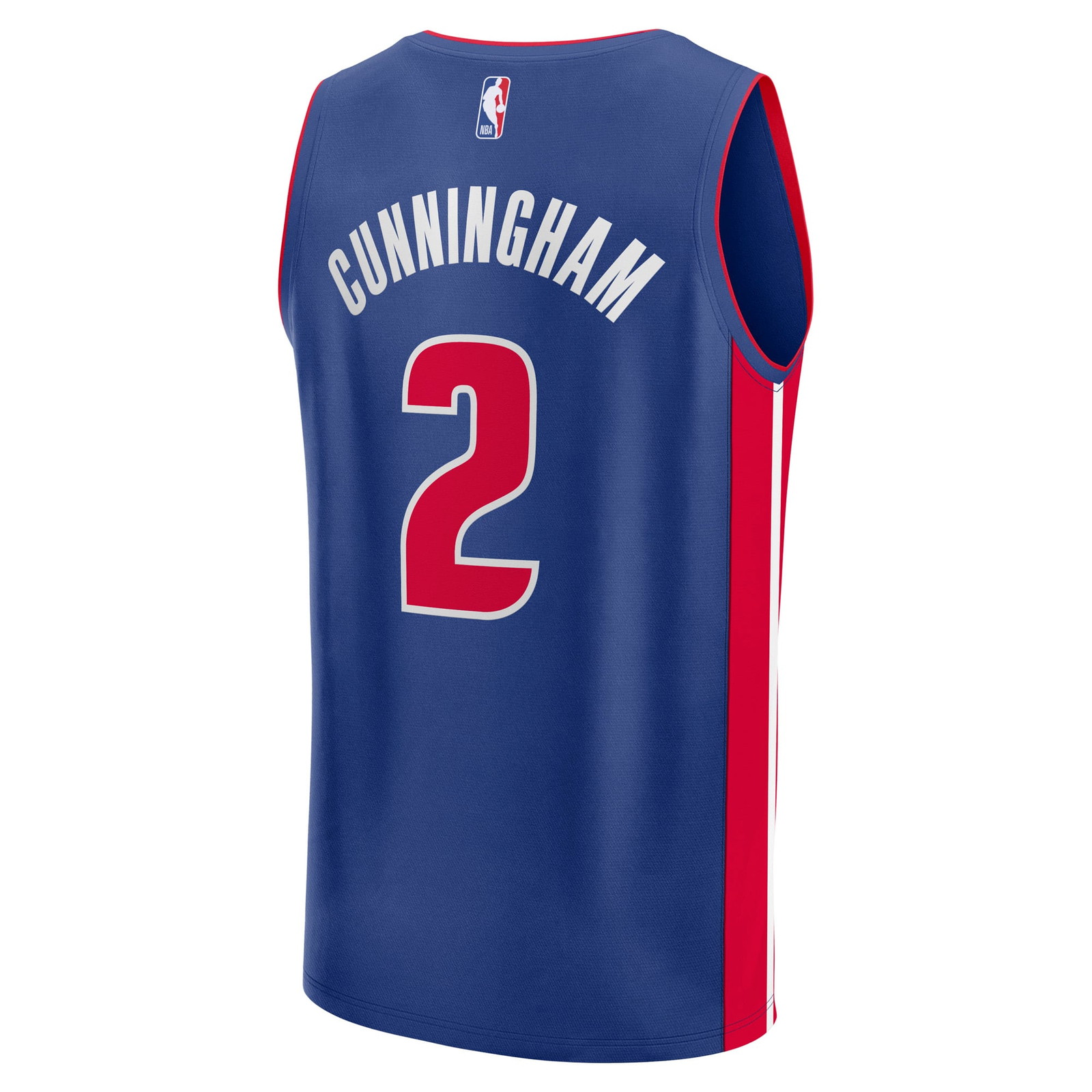 Cade Cunningham Detroit Pistons Fast Break Fan Version Player Jersey Icon Edition Blue - back view