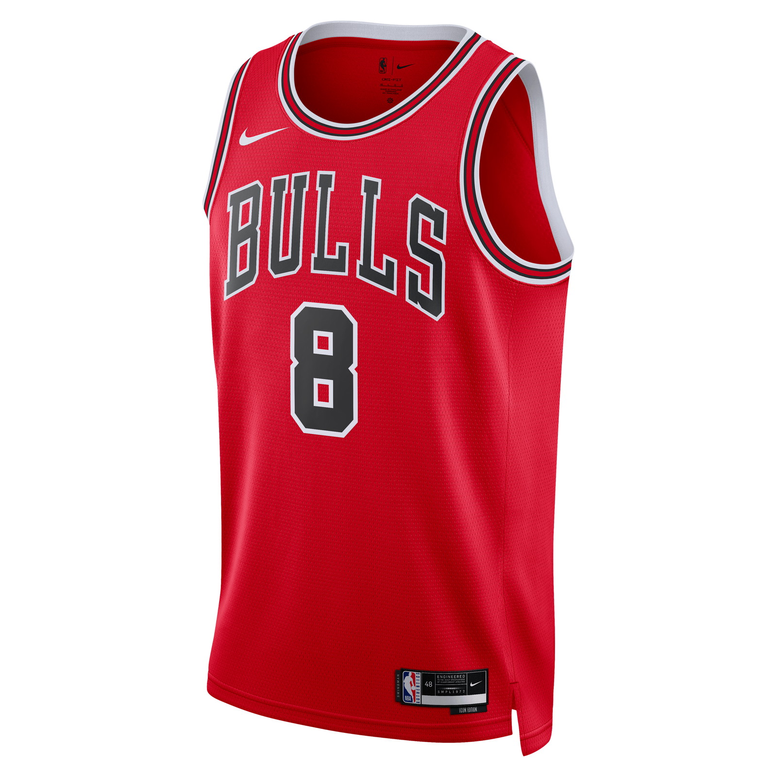 Caleb Wilson Chicago Bulls Youth Swingman Jersey Red Icon Edition - front view