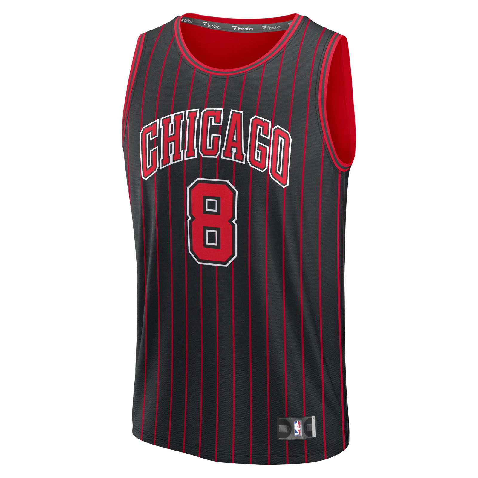 Caleb Wilson Chicago Bulls Youth Fast Break Fan Version Jersey Black Statement Edition - front view