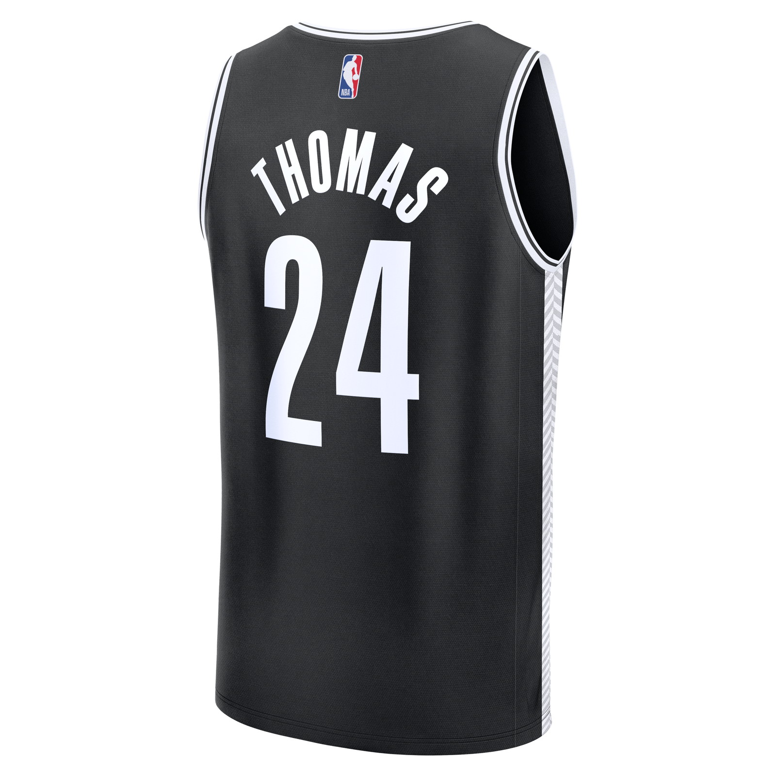 Cam Thomas Brooklyn Nets Fast Break Fan Version Jersey Black Icon Edition - back view