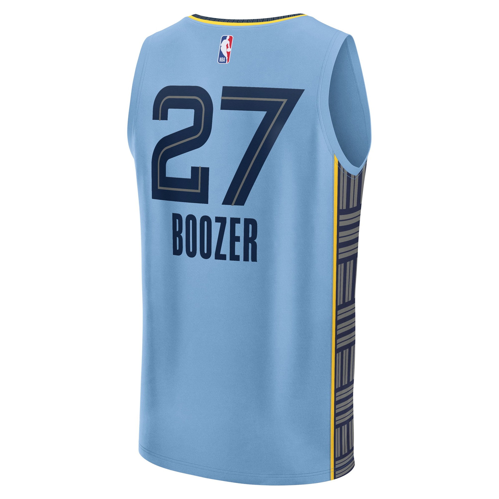 Cameron Boozer Memphis Grizzlies Youth Fast Break Fan Version Jersey Light Blue - back view