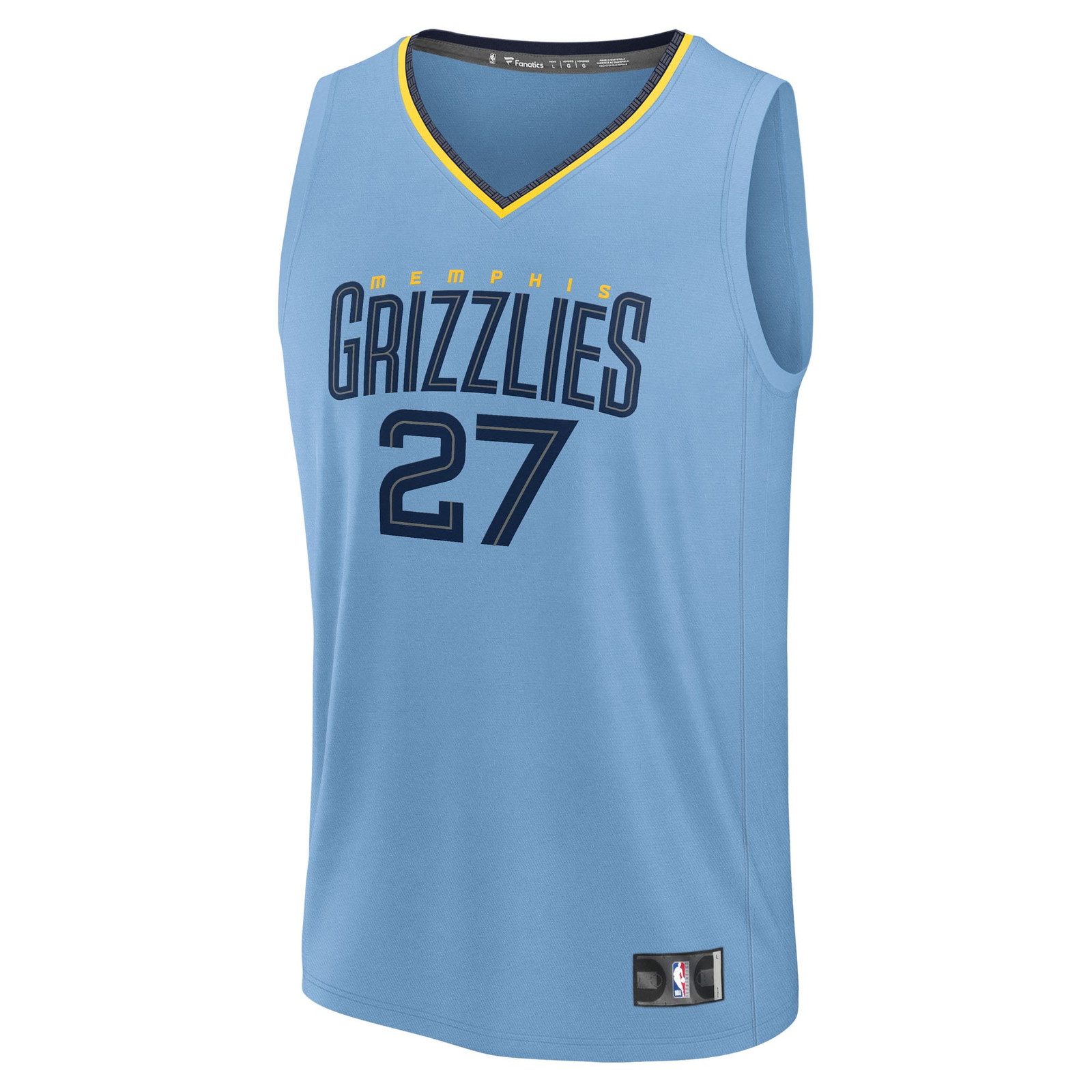 Cameron Boozer Memphis Grizzlies Youth Fast Break Fan Version Jersey Light Blue - front view
