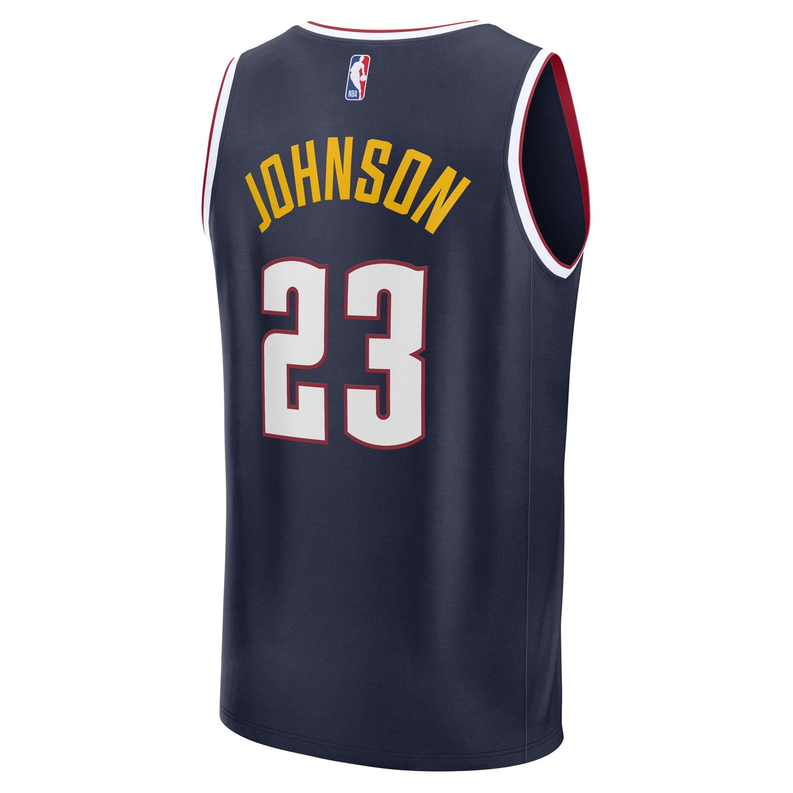 Cameron Johnson Denver Nuggets Fast Break Fan Version Jersey Navy Icon Edition - back view