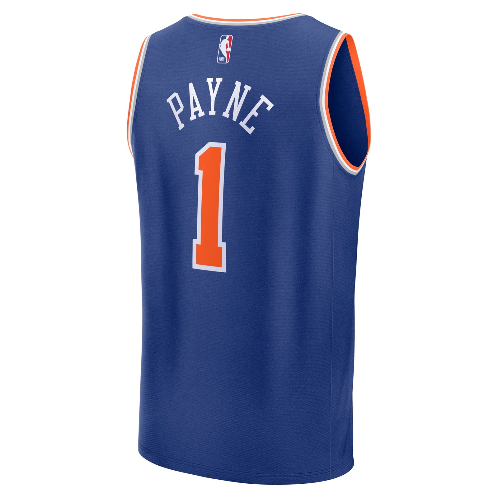 Cameron Payne New York Knicks Fast Break Fan Version Player Jersey Icon Edition Blue - back view