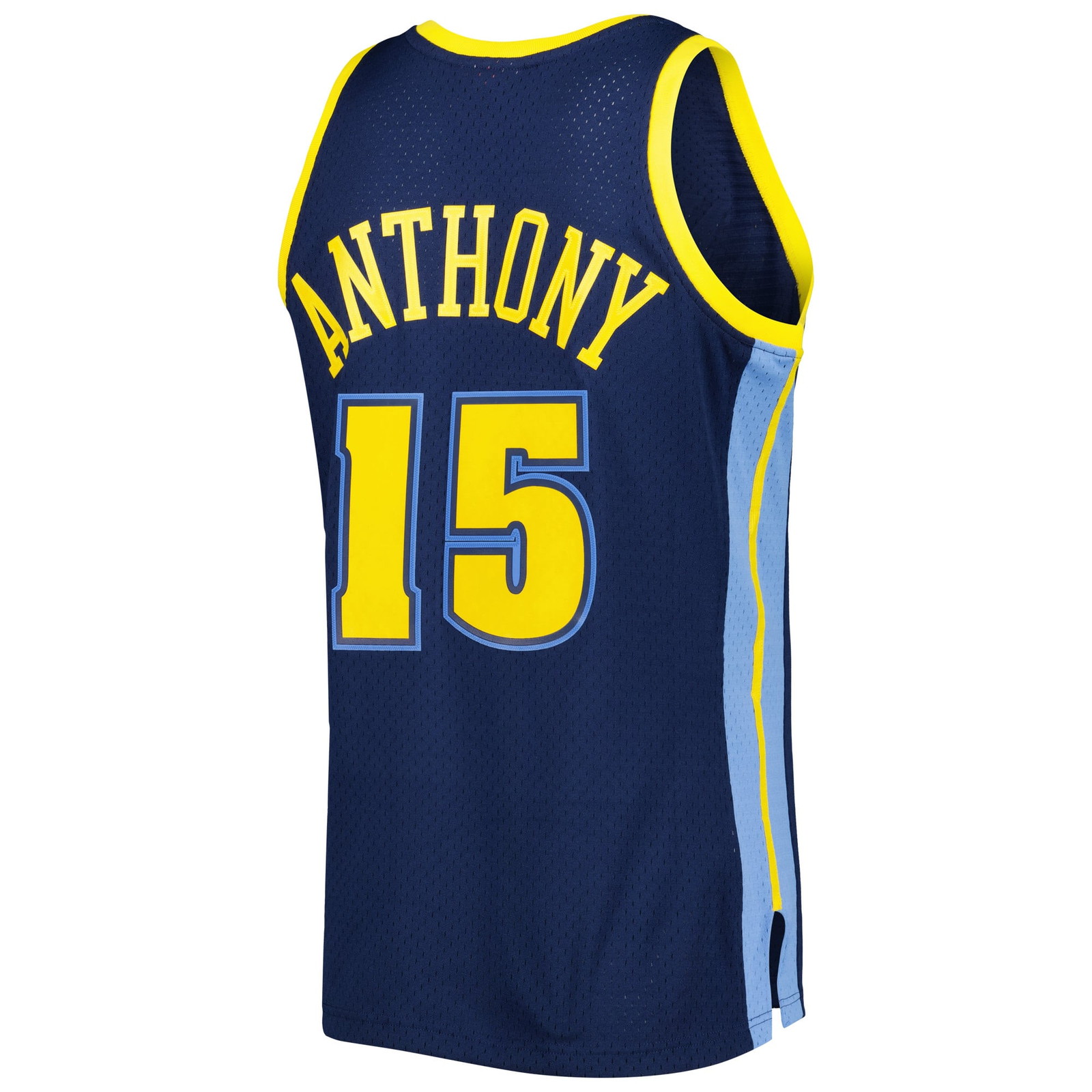 Carmelo Anthony Denver Nuggets Hardwood Classics Swingman Jersey Navy - back view