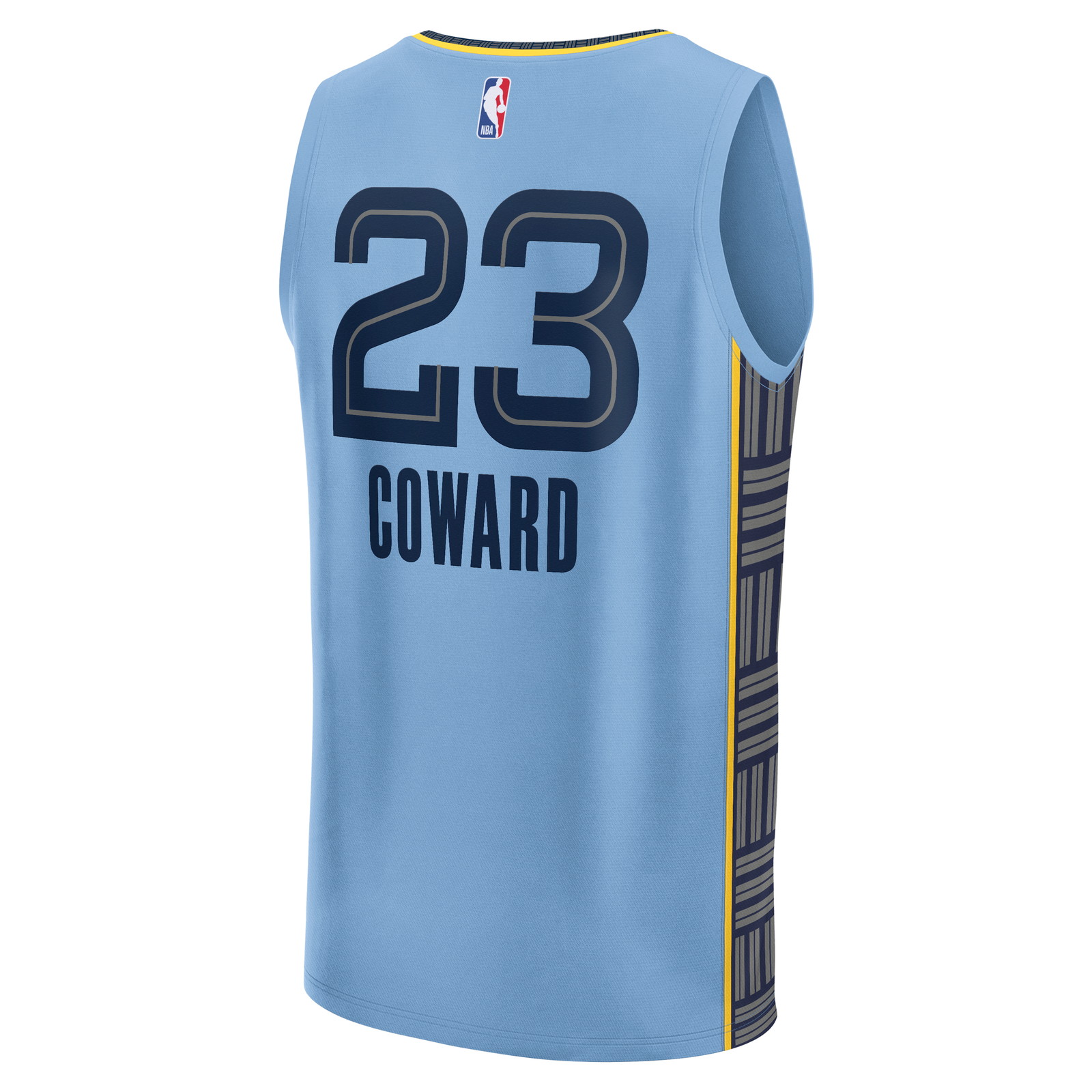 Cedric Coward Memphis Grizzlies Fast Break Fan Version Player Jersey Statement Edition - back view