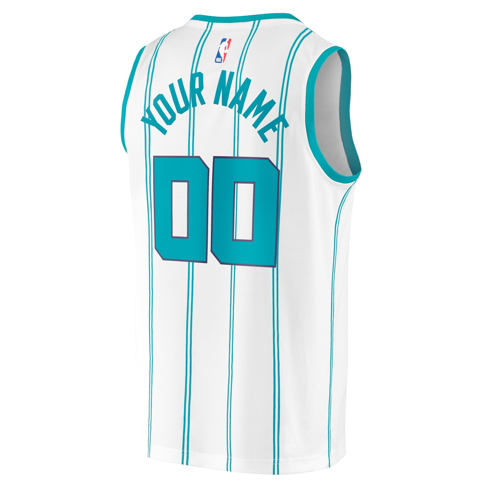 Charlotte Hornets Fast Break Custom Fan Version Jersey Association Edition White - back view