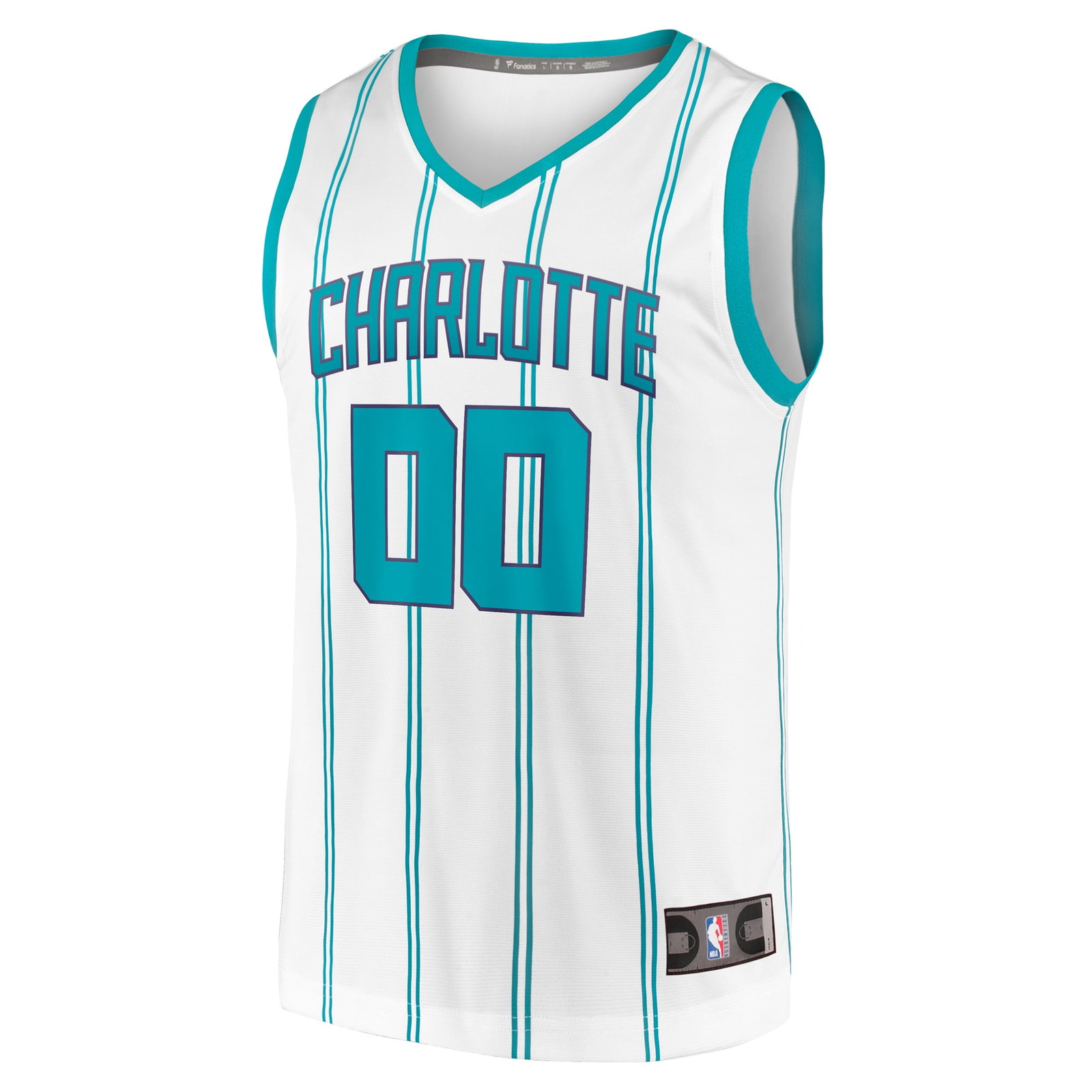 Charlotte Hornets Fast Break Custom Fan Version Jersey Association Edition White - front view