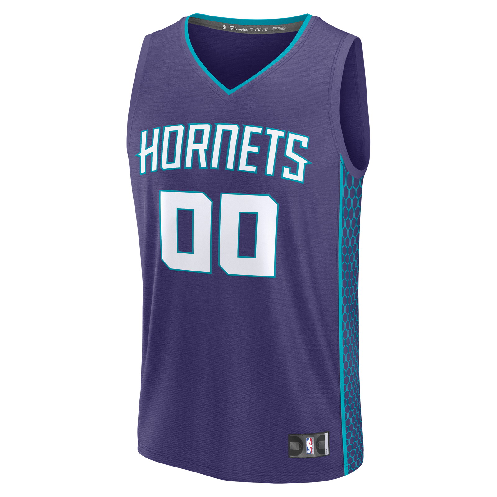 Charlotte Hornets Fast Break Custom Jersey Icon Edition Purple - front view