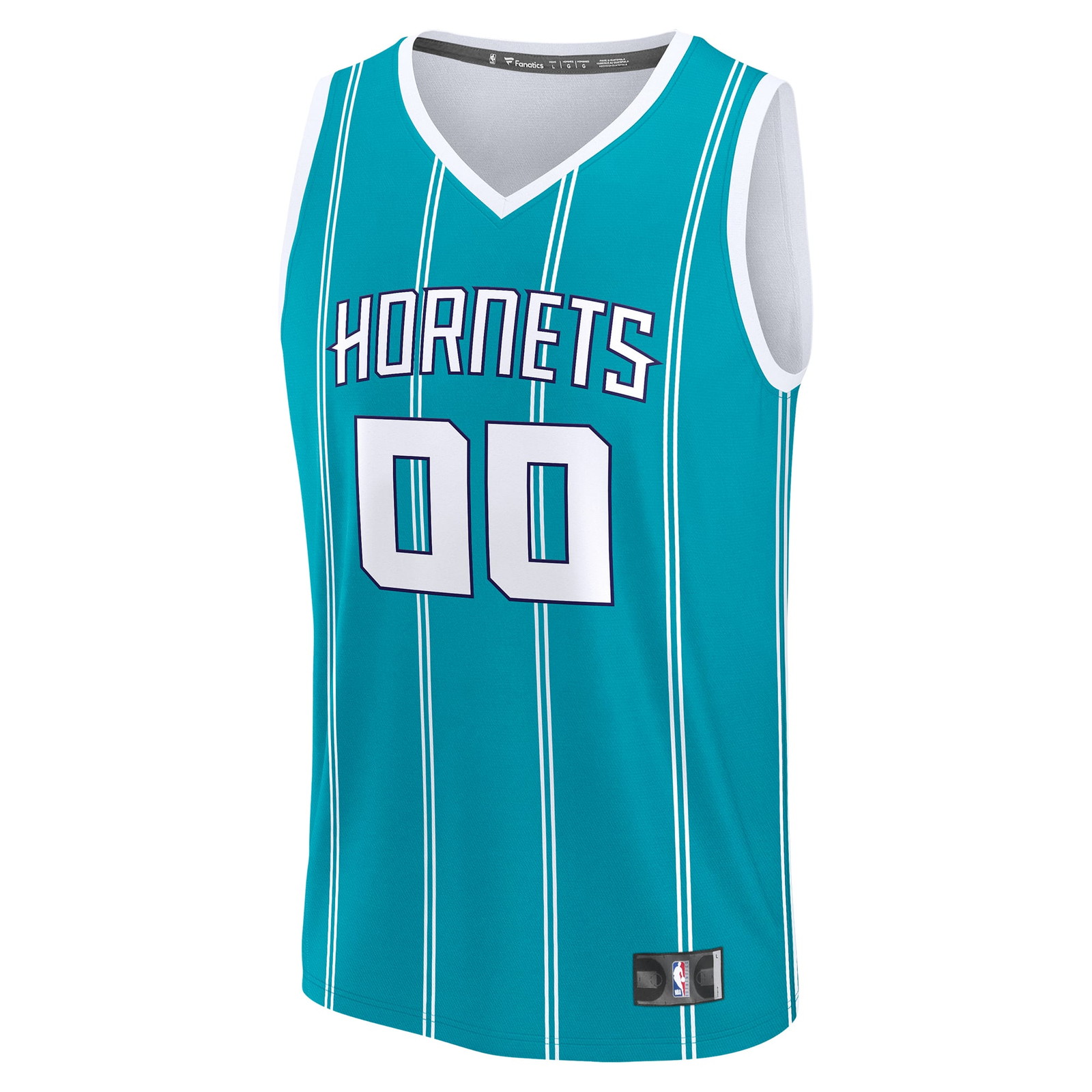 Charlotte Hornets Fast Break Custom Jersey Icon Edition Teal - front view