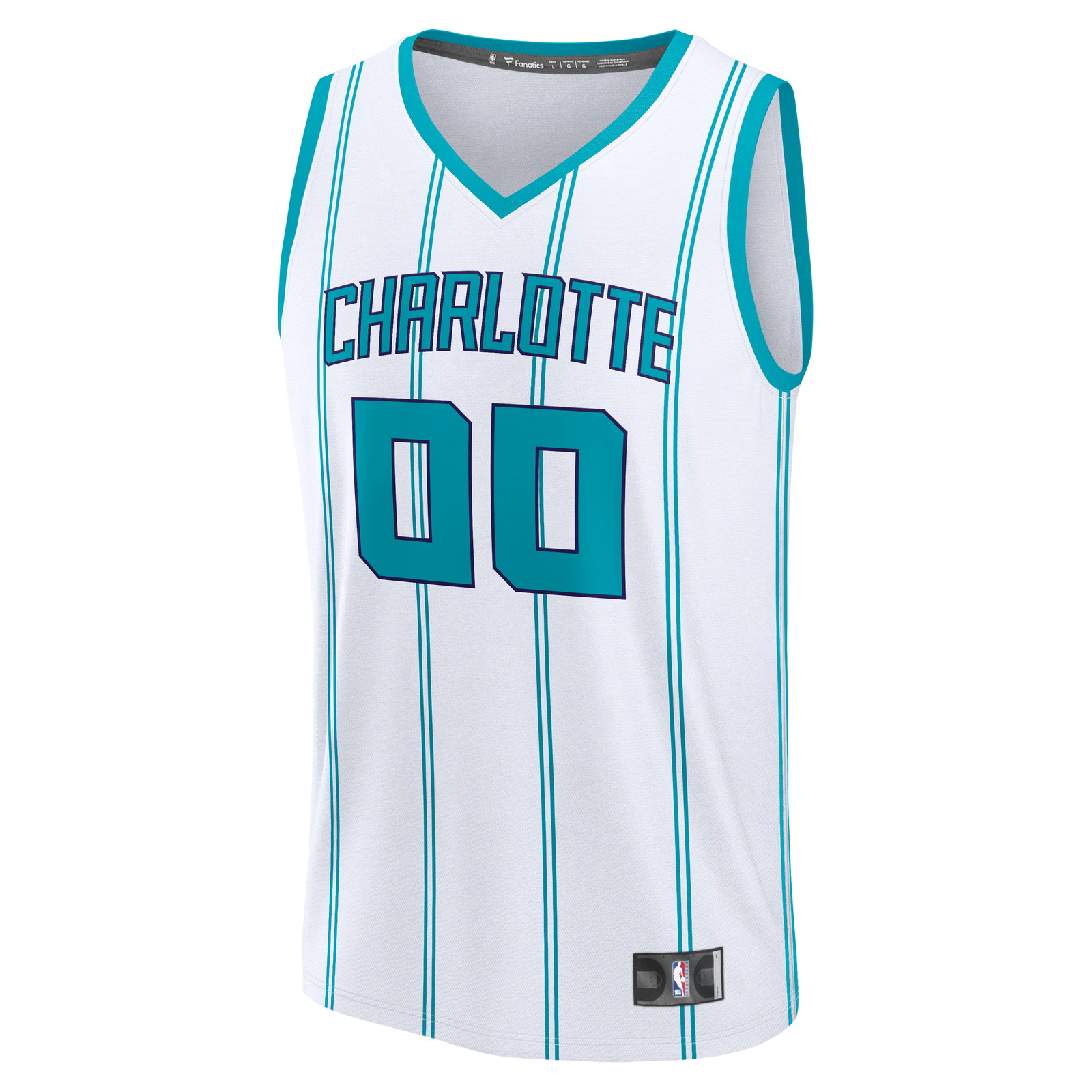 Charlotte Hornets Fast Break Custom Jersey Icon Edition White - front view