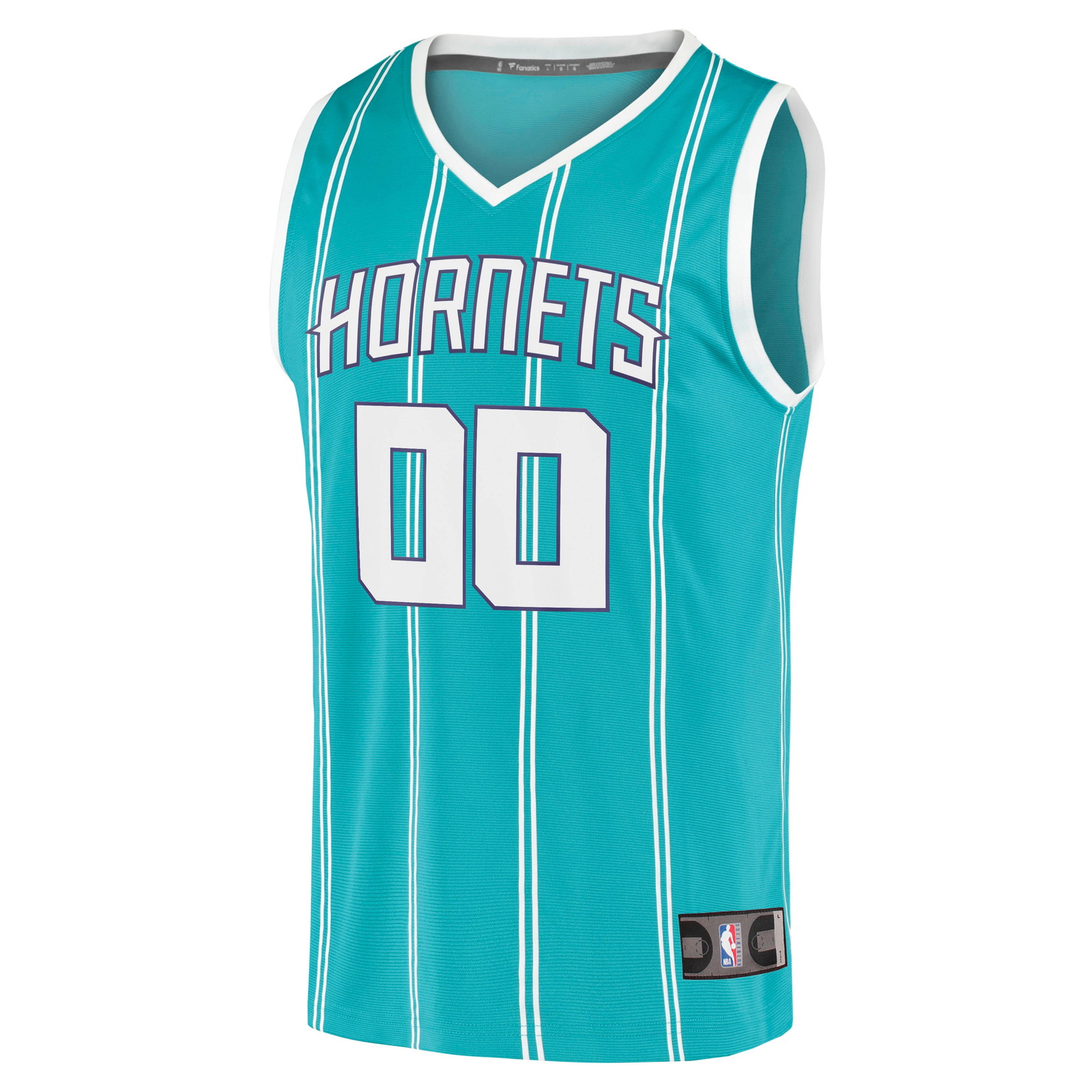 Charlotte Hornets Fast Break Fan Version Custom Jersey Icon Edition Teal - front view