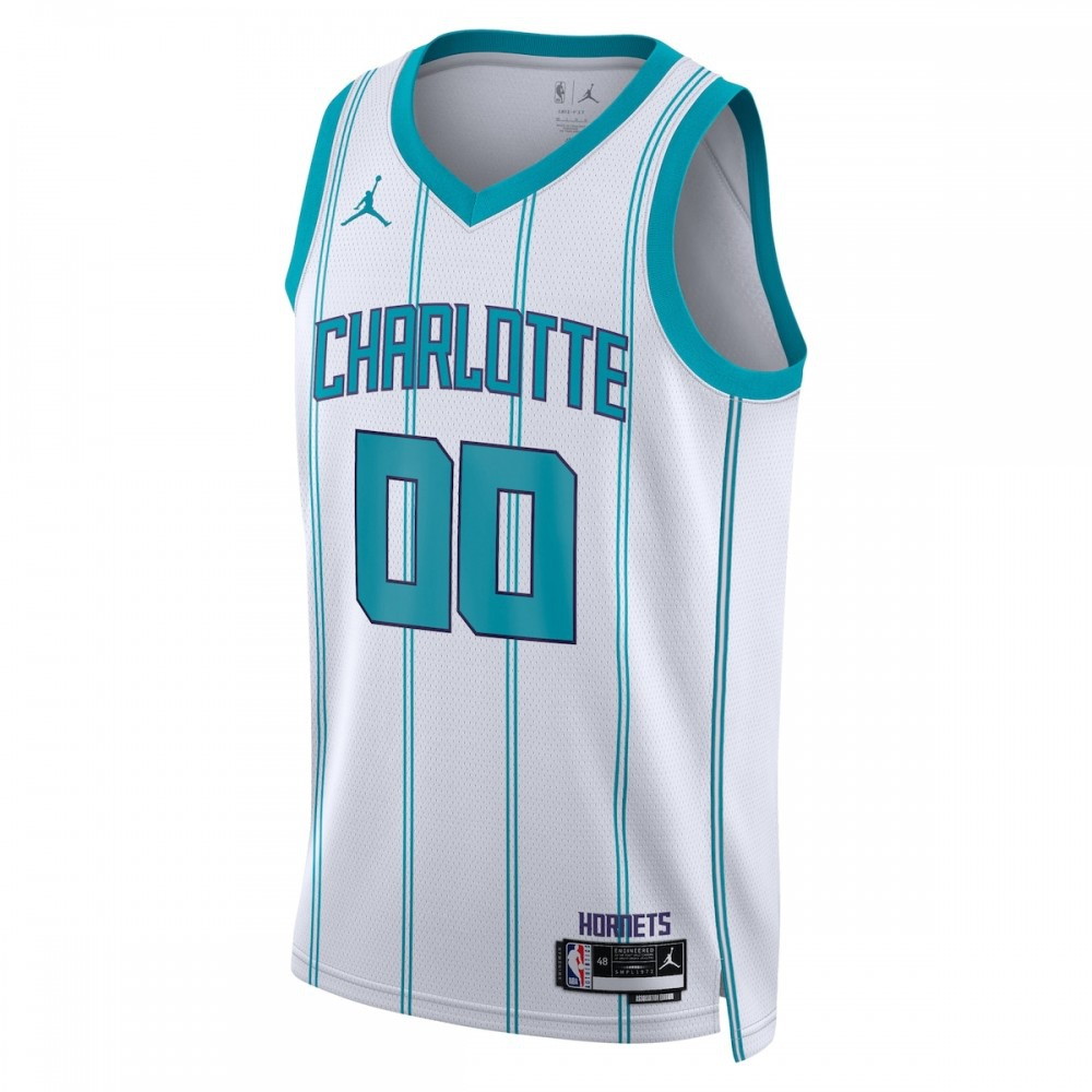 Charlotte Hornets Unisex 2022/23 Swingman Custom Jersey White Association - second front view