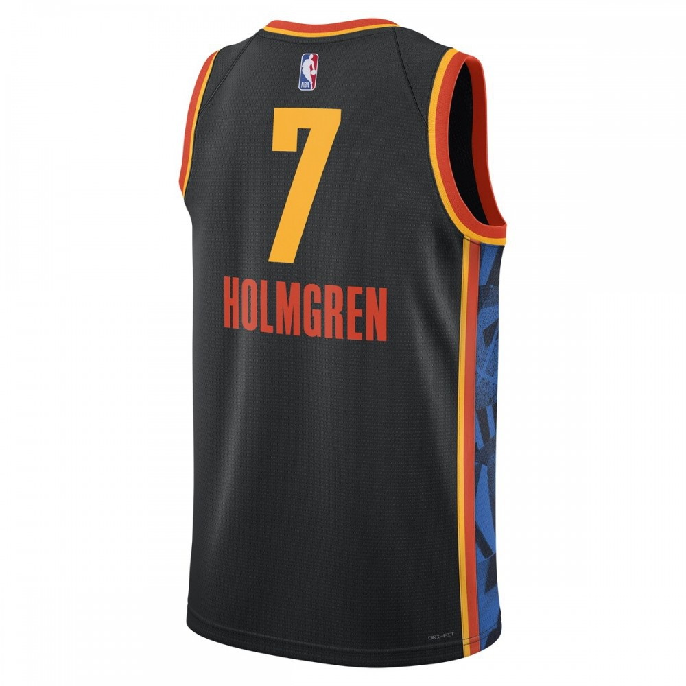 Chet Holmgren Oklahoma City Thunder Unisex 2024/25 Swingman Player Jersey City Edition - back view