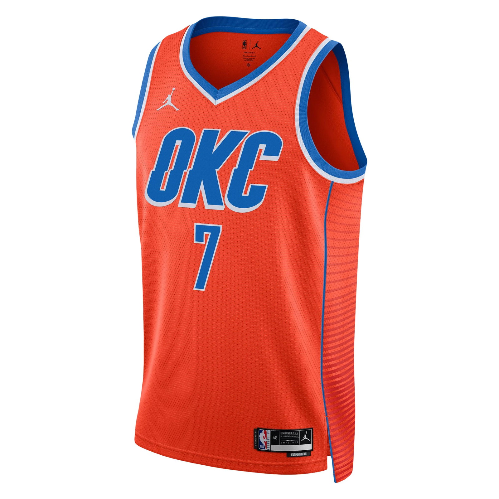 Chet Holmgren Oklahoma City Thunder Unisex Swingman Jersey Statement Edition Orange - front view