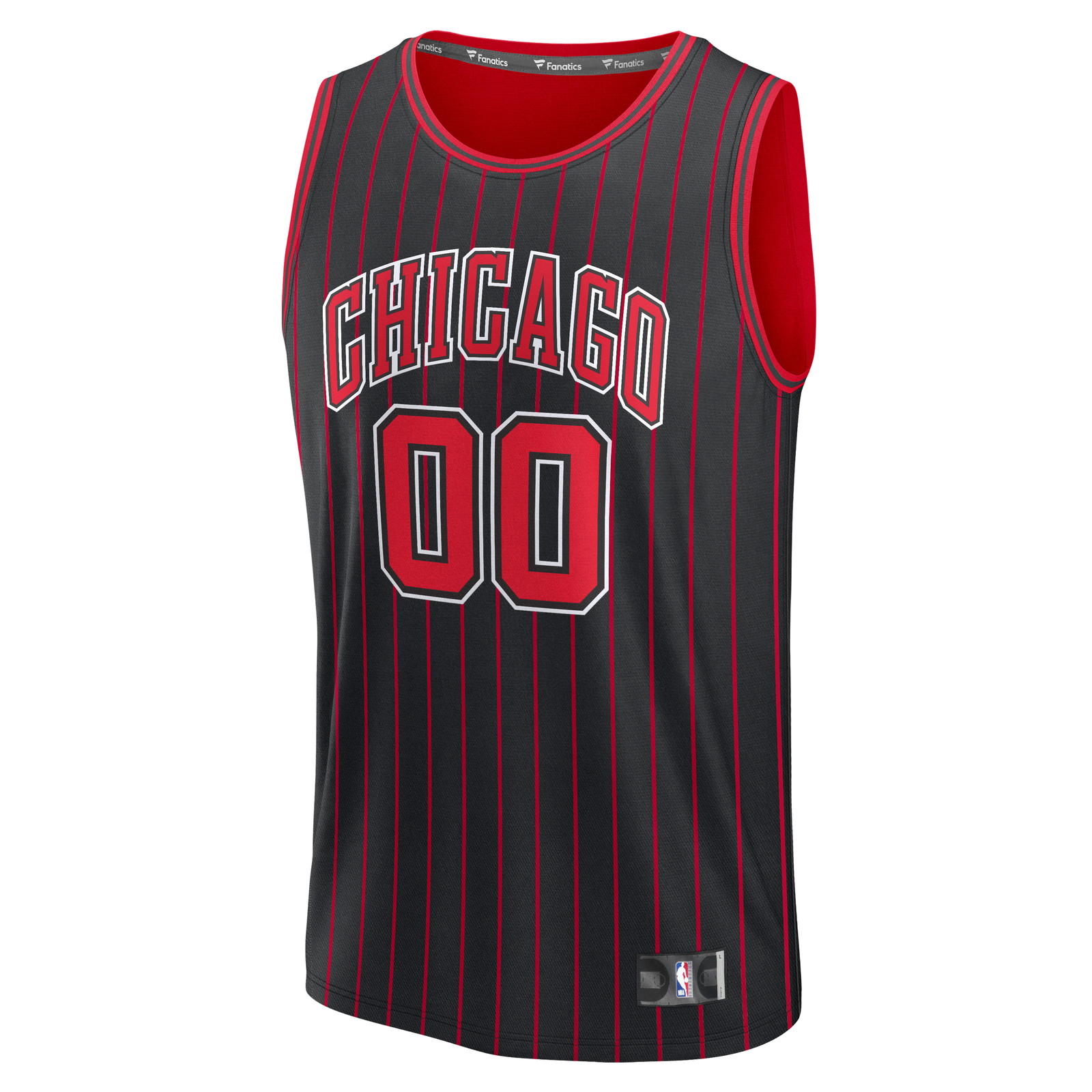 Chicago Bulls Fast Break Custom Jersey Icon Edition Black - front view