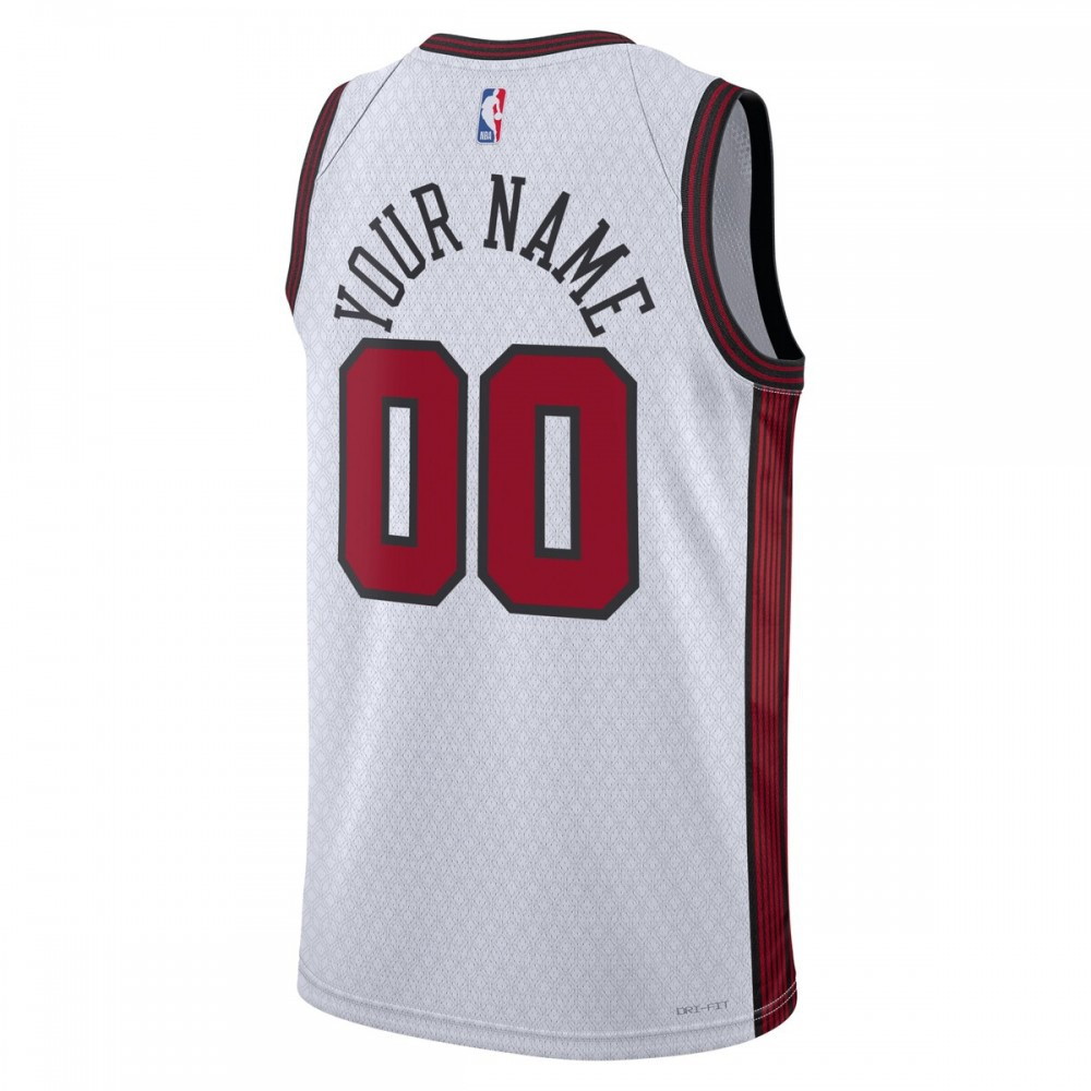 Chicago Bulls Unisex 2022/23 Swingman Custom Jersey City Edition White - back view