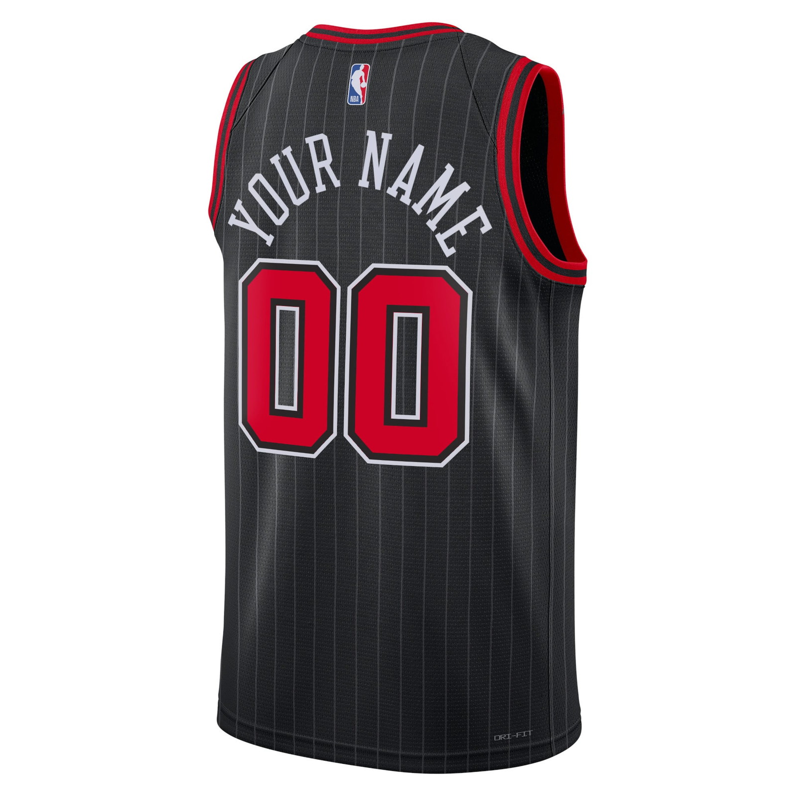 Chicago Bulls Unisex 2022/23 Swingman Custom Jersey Statement Edition Black - back view