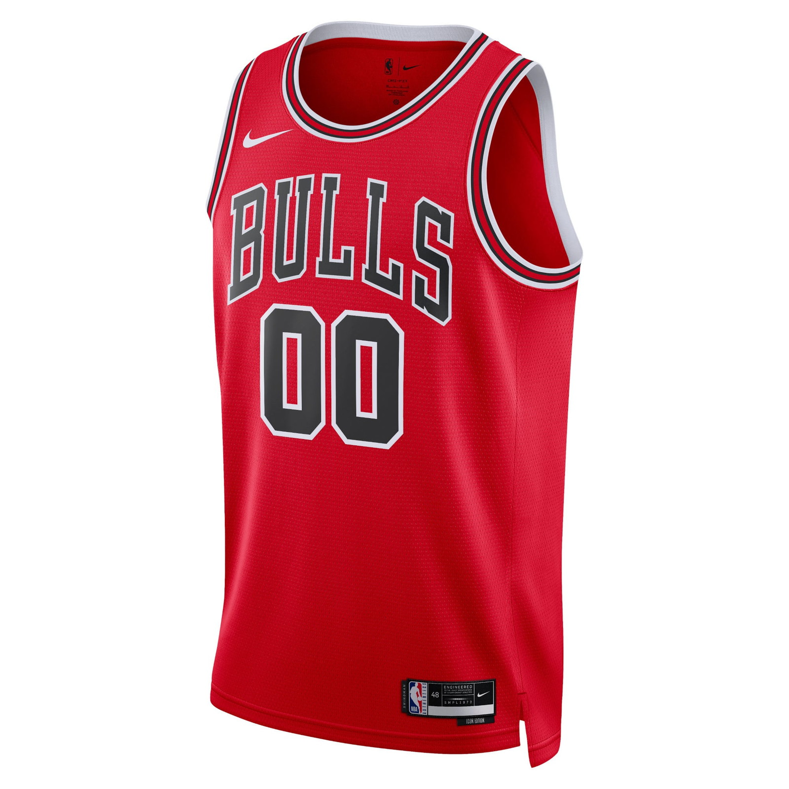 Chicago Bulls Unisex Swingman Custom Jersey Red Icon Edition - front view