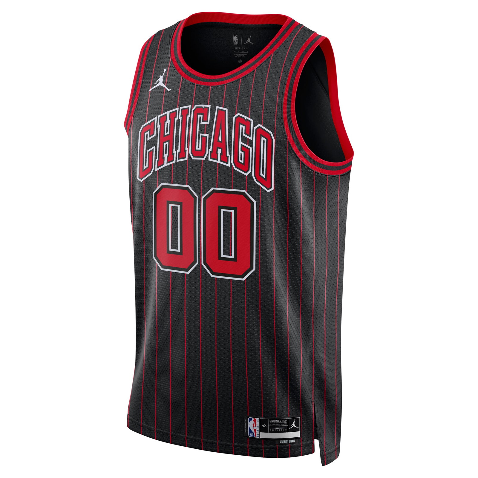 Chicago Bulls Unisex Swingman Custom Jersey Statement Edition Black - front view