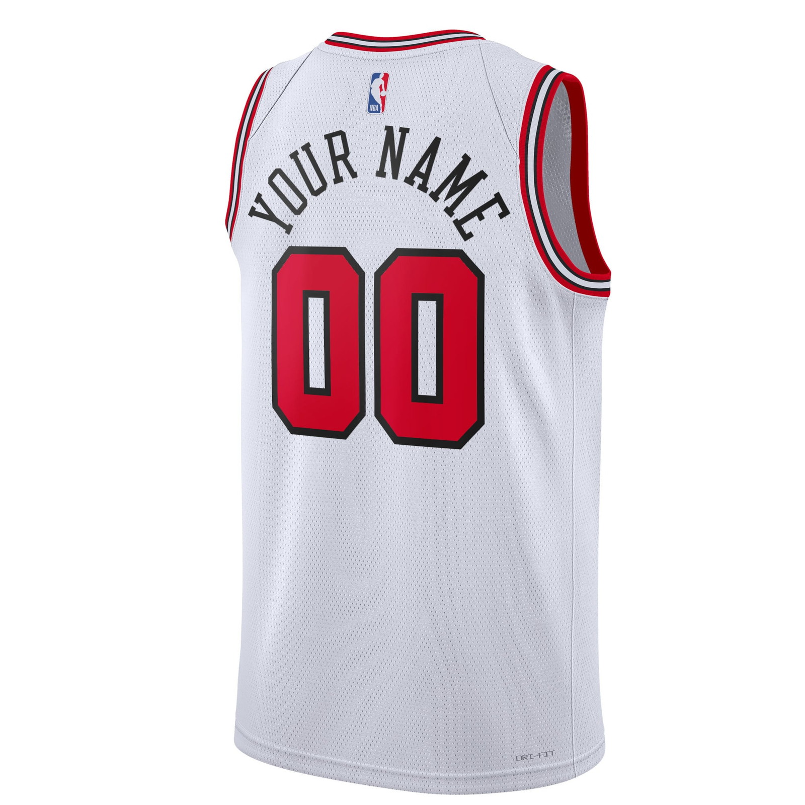 Chicago Bulls Unisex Swingman Custom Jersey White Association Edition - back view