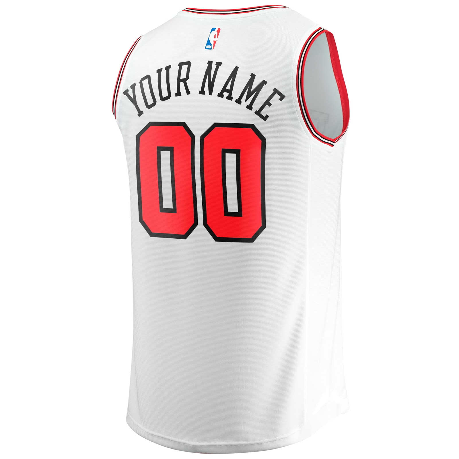 Chicago Bulls Youth Fast Break Fan Version Custom Jersey Association Edition White - back view