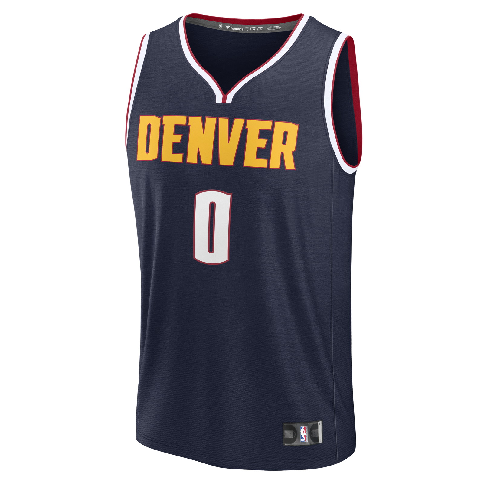 Christian Braun Denver Nuggets Fast Break Fan Version Jersey Icon Edition Navy - front view