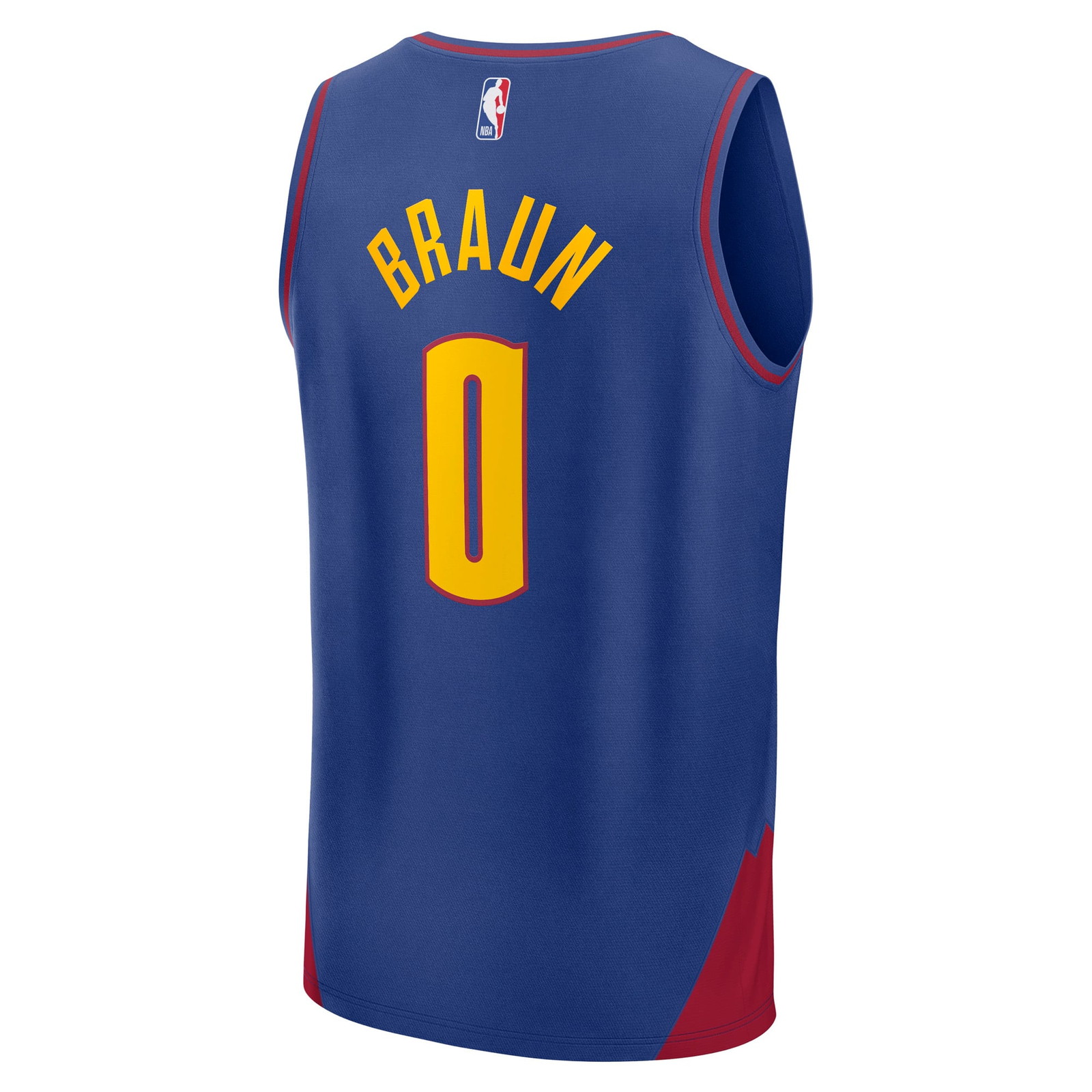 Christian Braun Denver Nuggets Fast Break Fan Version Player Jersey Statement Edition - back view