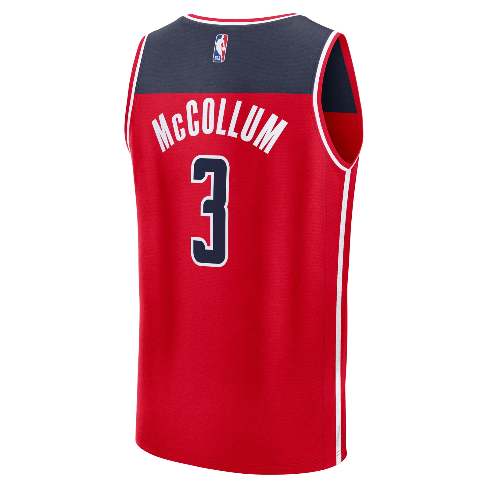 CJ McCollum Washington Wizards Youth Fast Break Fan Version Player Jersey Icon Edition - back view