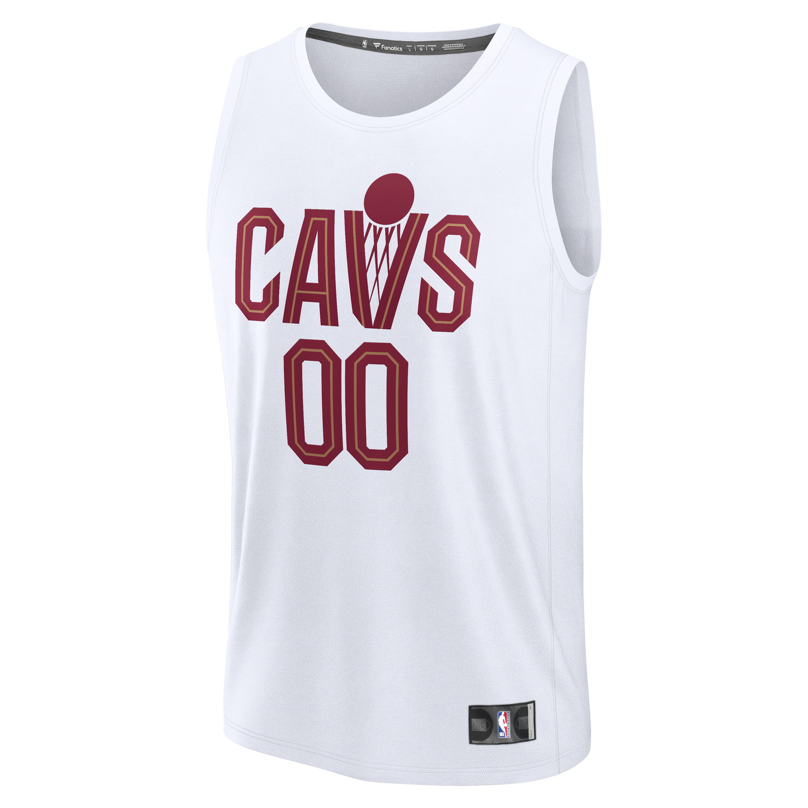 Cleveland Cavaliers Fast Break Custom Jersey Icon Edition White - front view