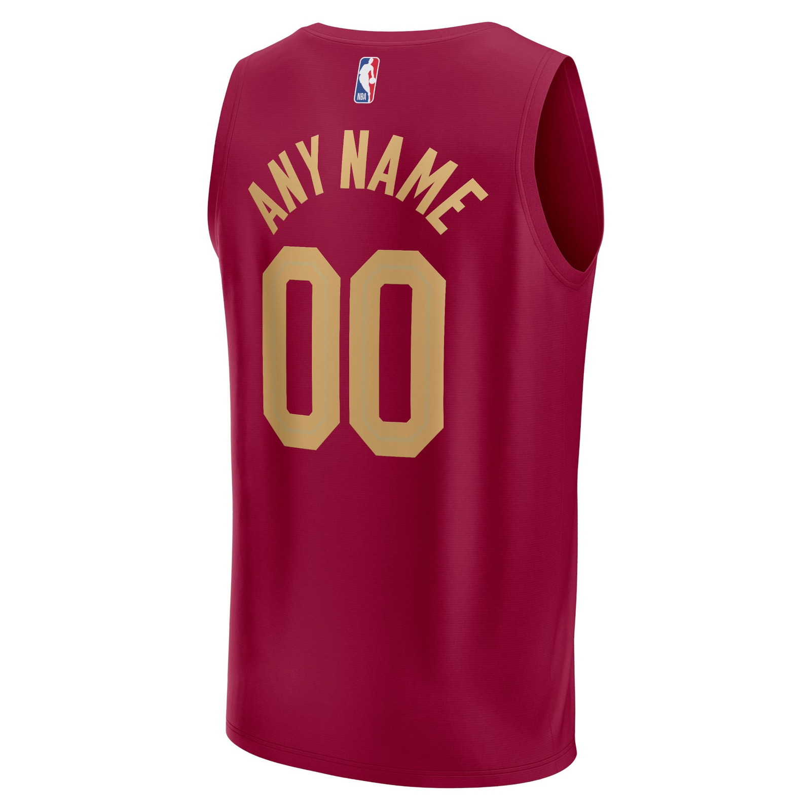 Cleveland Cavaliers Fast Break Custom Jersey Wine Icon Edition - back view