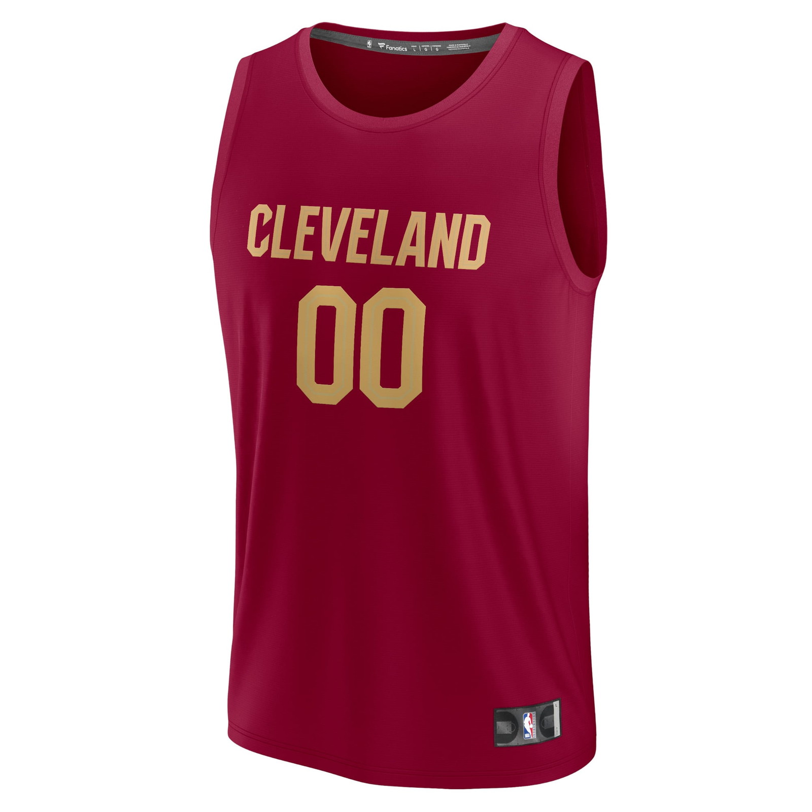 Cleveland Cavaliers Fast Break Custom Jersey Wine Icon Edition - front view