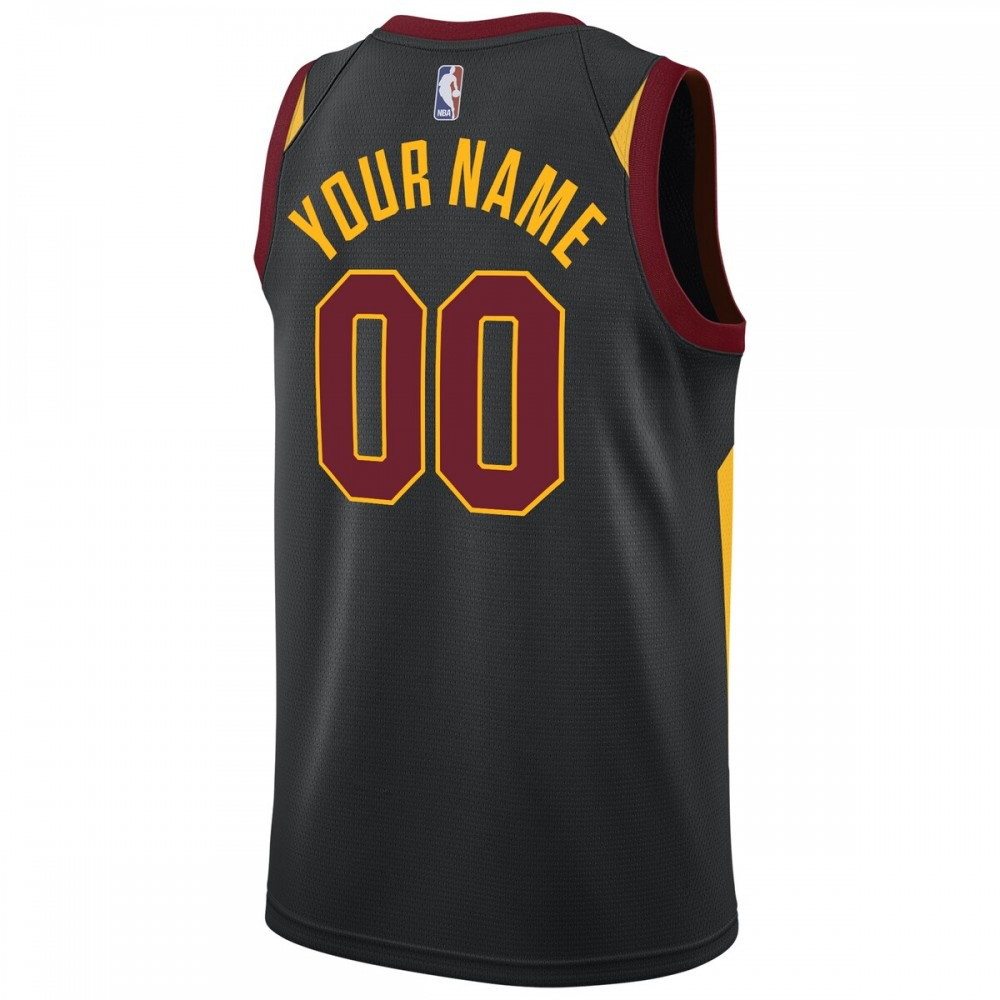 Cleveland Cavaliers Swingman Custom Jersey Black Statement Edition - back view