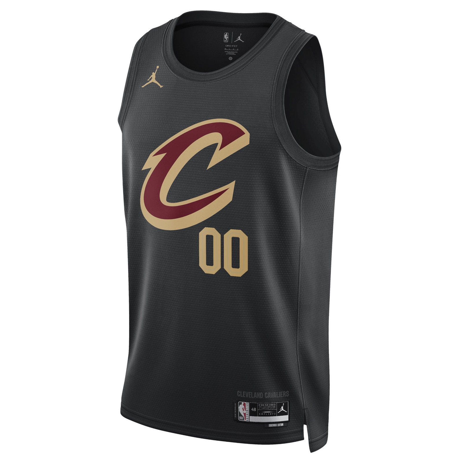 Cleveland Cavaliers Unisex 2022/23 Swingman Custom Jersey Statement Edition Black - front view