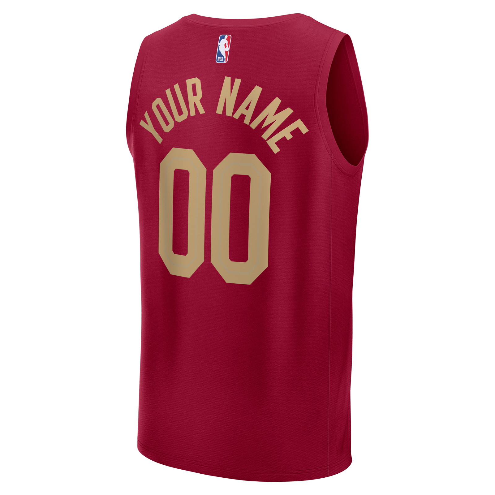 Cleveland Cavaliers Youth Fast Break Custom Jersey Icon Edition Red - back view