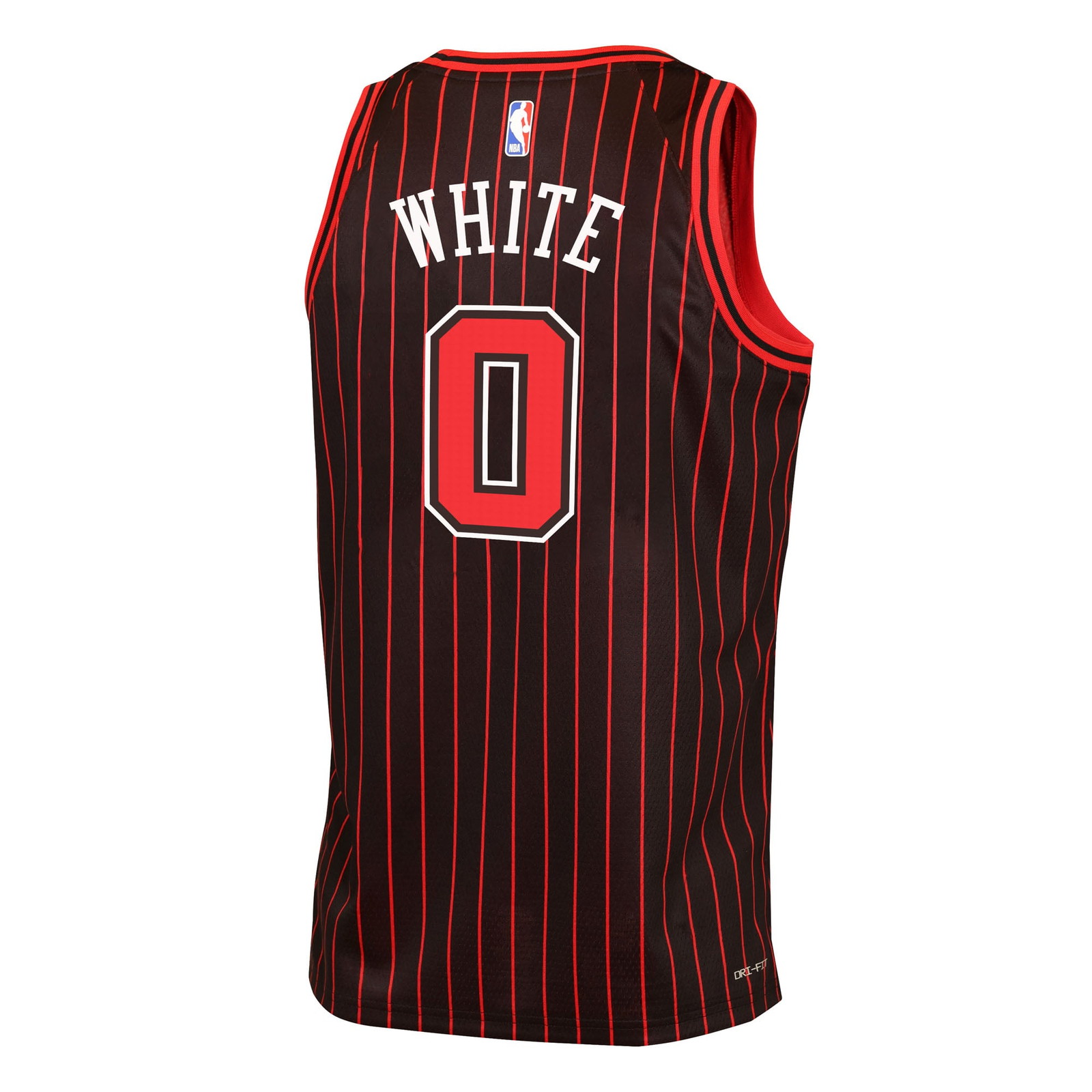 Coby White Chicago Bulls Youth Swingman Jersey Statement Edition Black - back view