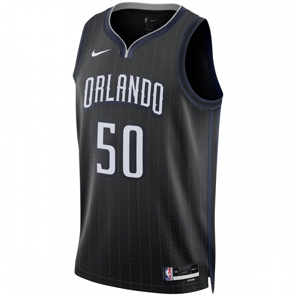 Cole Anthony Orlando Magic Unisex 2022/23 Swingman Jersey City Edition Black - second front view