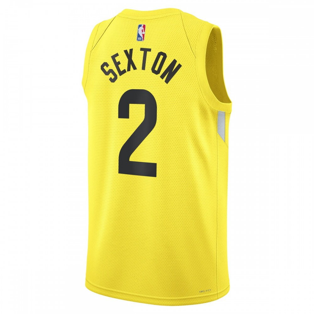 Collin Sexton Utah Jazz Unisex Swingman Jersey Icon Edition Gold - back view