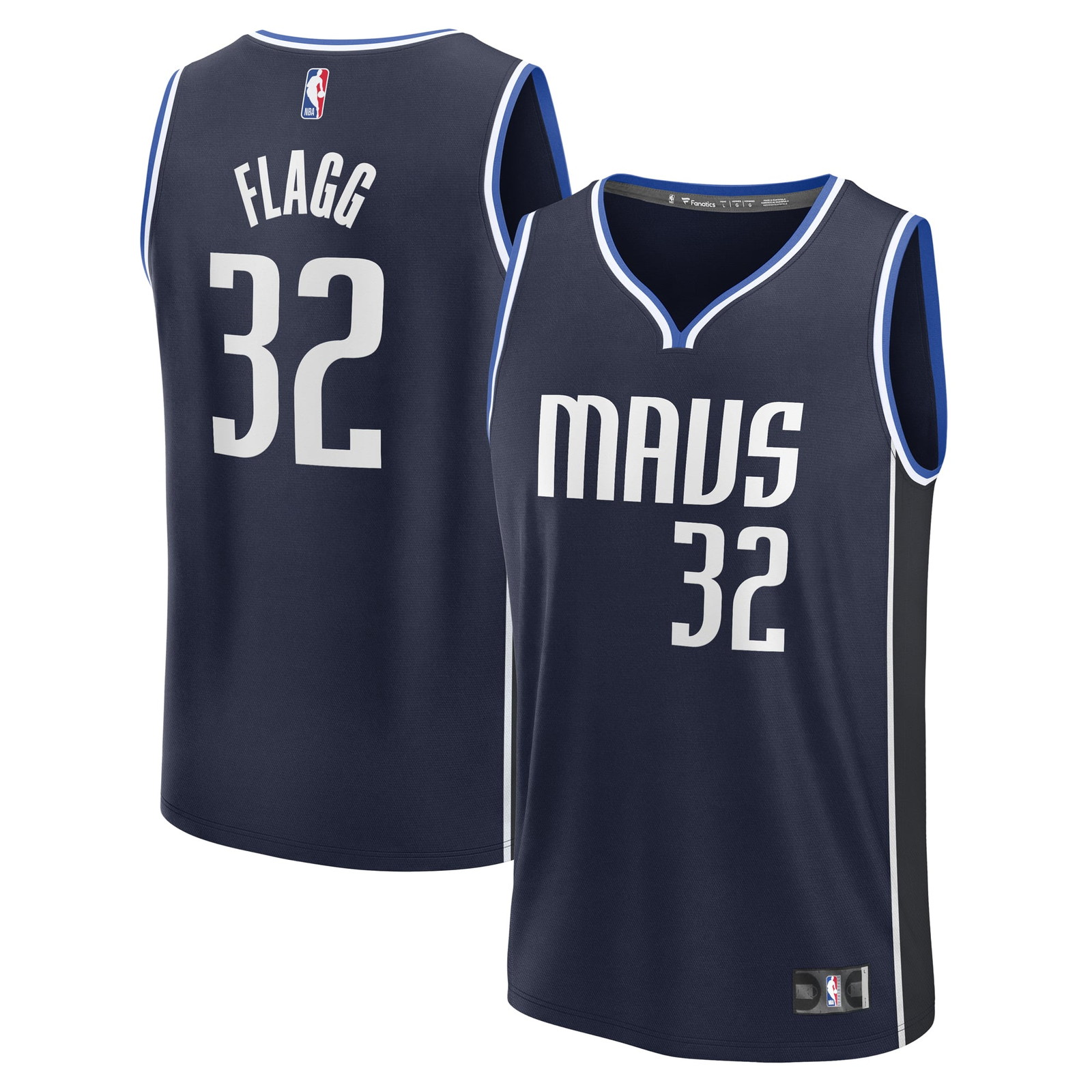 Cooper Flagg Dallas Mavericks 2025 NBA Draft First Round Pick Fast Break Fan - front and back view