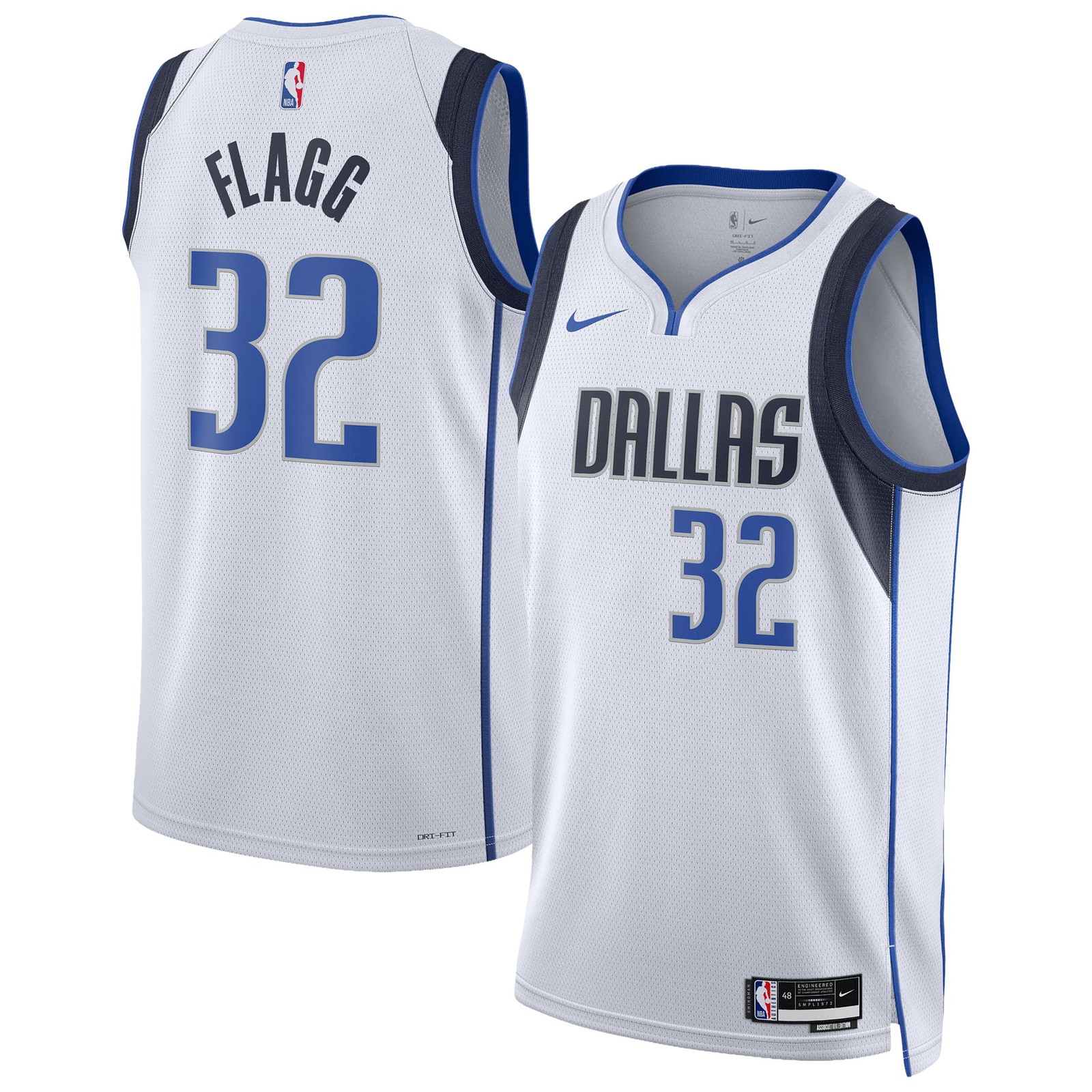 Cooper Flagg Dallas Mavericks Unisex Swingman Player Jersey Association - front and back view