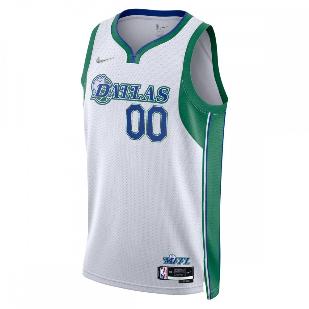 Dallas Mavericks 2021/22 Swingman Custom Jersey City Edition White - second front view